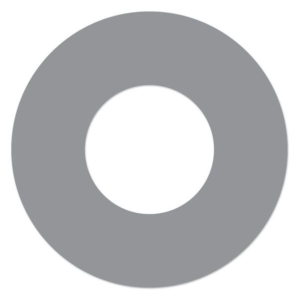 Ergomat Xtreme 9in Donut- 6in Center Grey, 6PK DSX-Donut9-GY-KIT - main